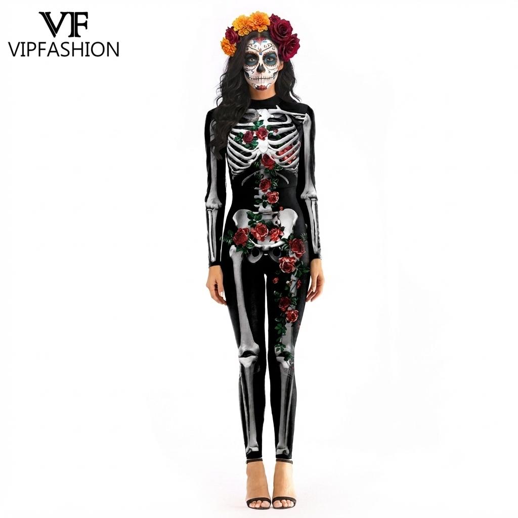 Romper Floral Print - VIP FASHION Damski Kostium na Halloween