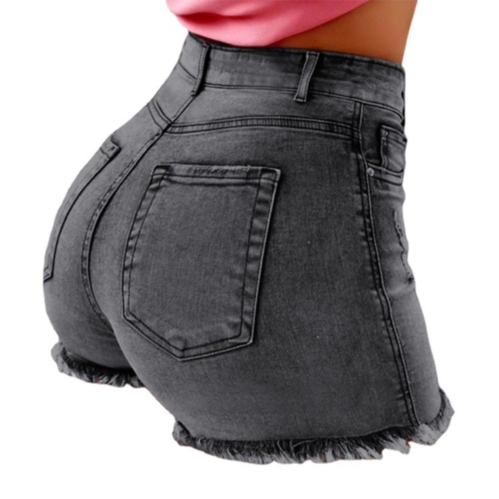 Damskie szorty jeansowe z wyso – Shorts Denim Frayed recenzja i cena