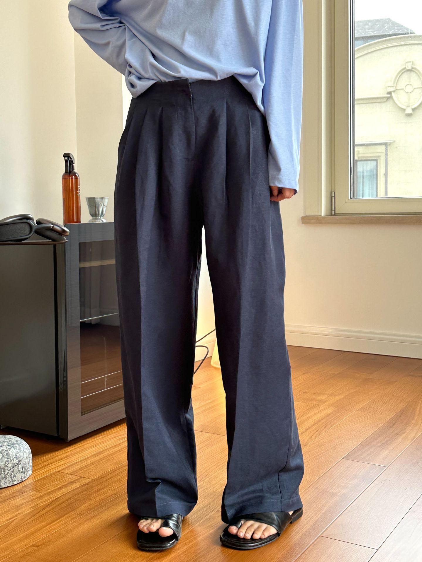Luźne lniane spodnie z szeroki – Linen Pant Wide recenzja i cena
