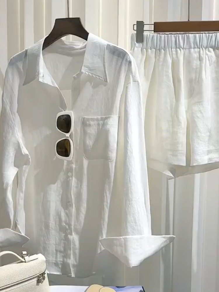 Letni damski lniany komplet: l – Linen Pant Wide recenzja i cena