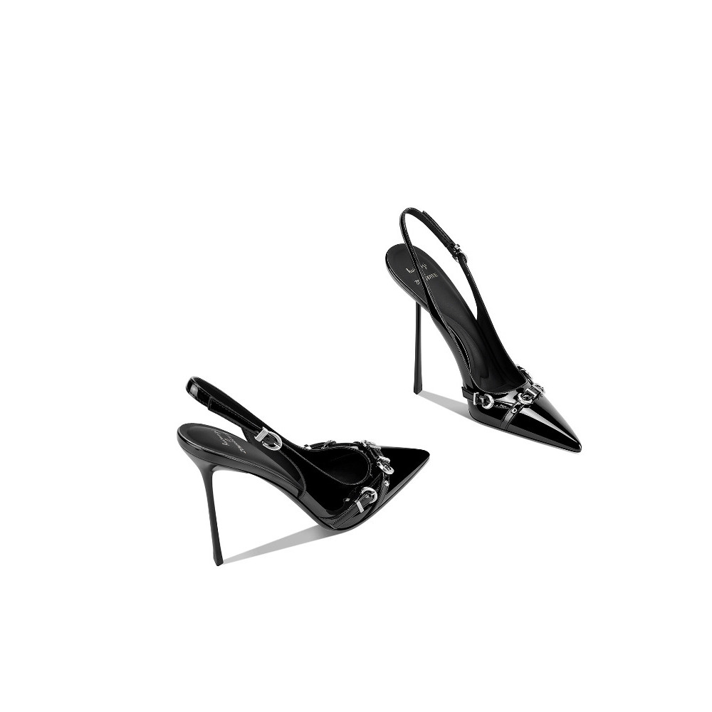 Modne czarne sandały damskie z – Sandal Strappy Heeled recenzja i cena