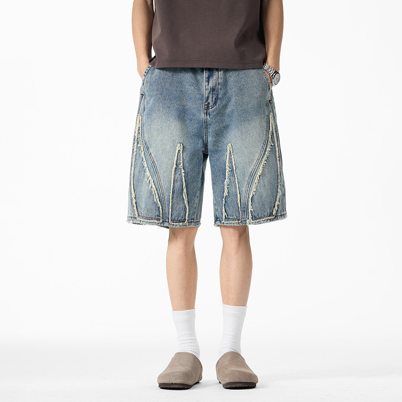 Męskie luźne dżinsowe szorty,  – Shorts Denim Frayed recenzja i cena